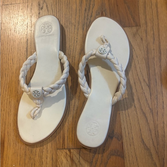 Tory Burch Cream Braided Sandals 7.5 - Picture 1 of 3